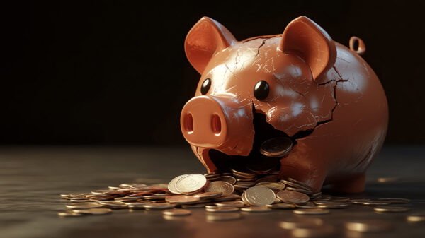 Broken pig.